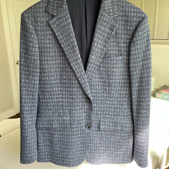 Bonobos Sport Coat by Lanificio Fortex in Italy. 38S in Classic Grey Plaid. NWOT - Picture 2 of 9